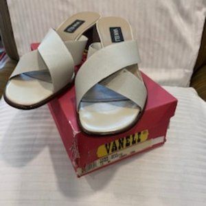 Women's Beige Elastic Slide Sandal